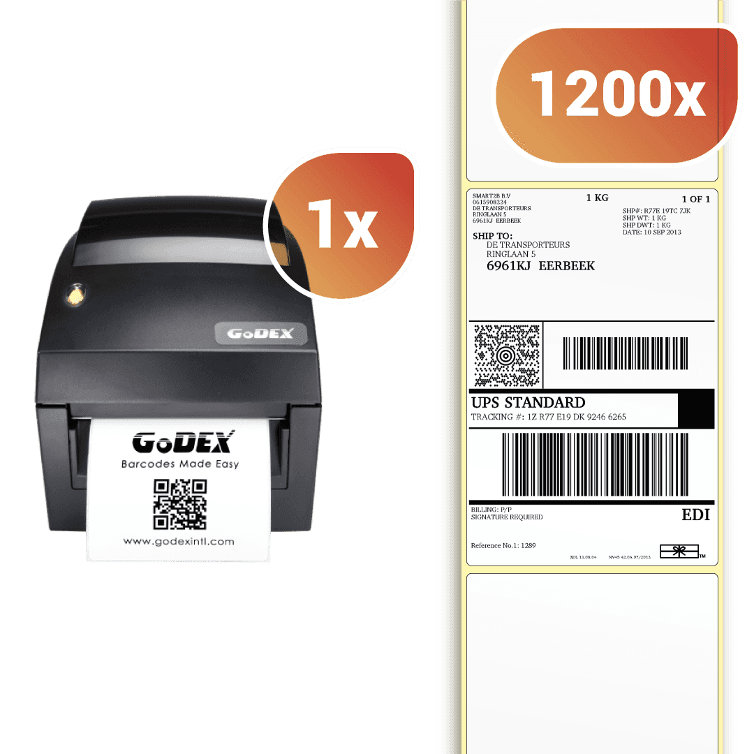 Verzendetiketten A6 printen startset- Godex DT41